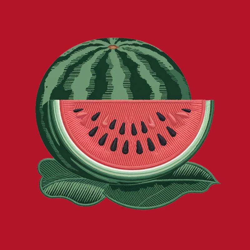 Pastèque brodée