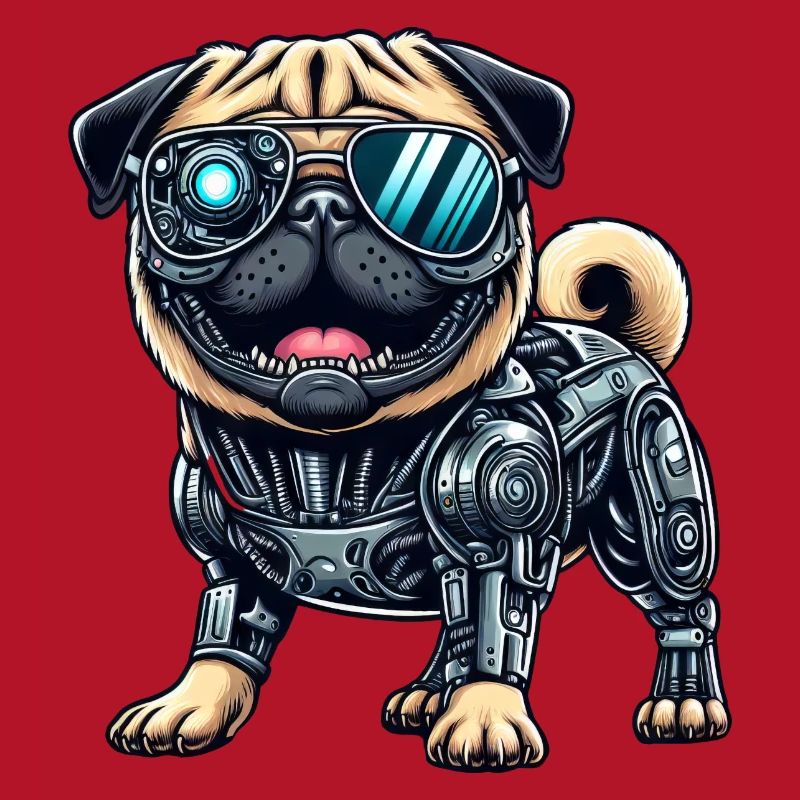 Pug Cyborg - Bionic Robot Dog