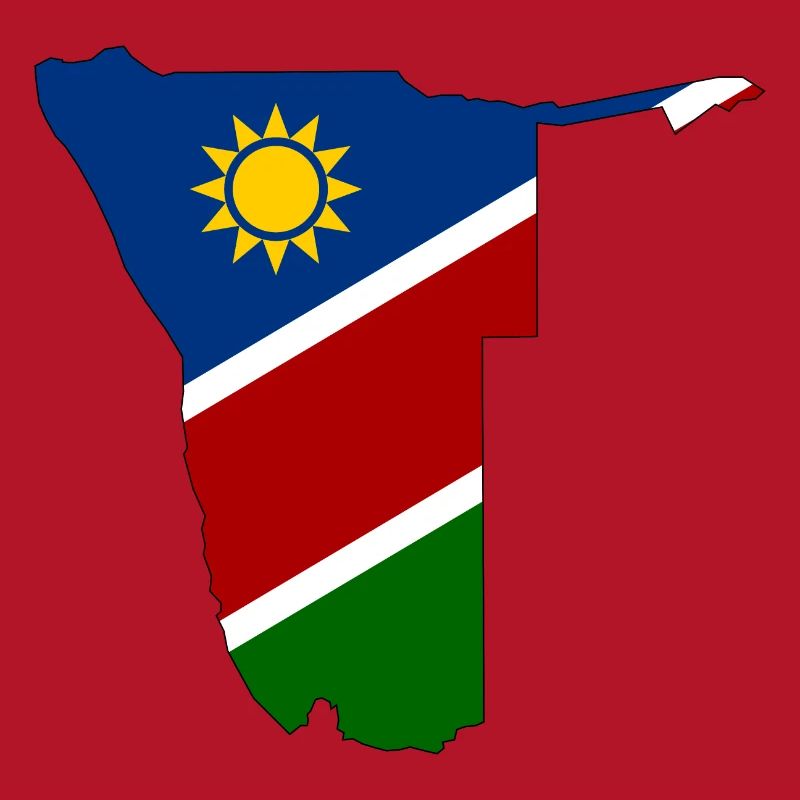 Namibia flag map
