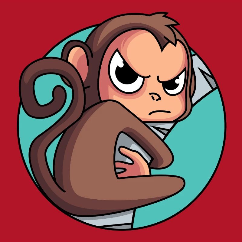 Monkey driven up the wall