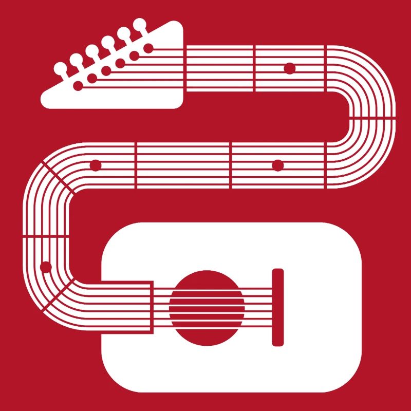 Guitare à forme abstraite