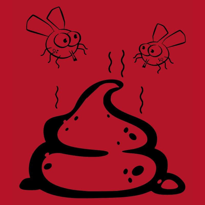 Scheisse mit Fliegenpaar