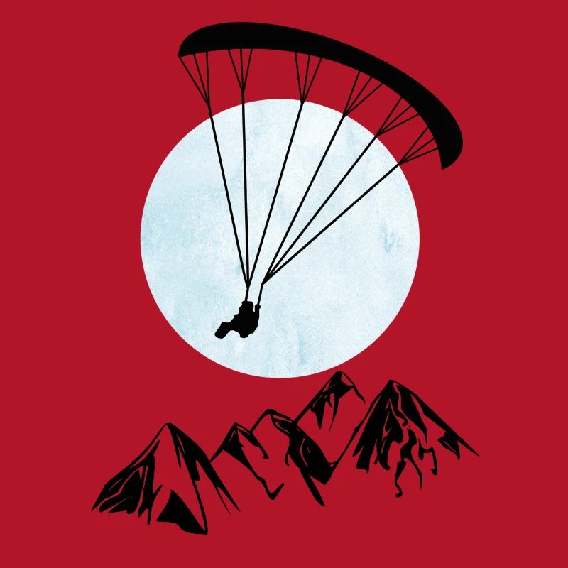 Paragliding over mountains
