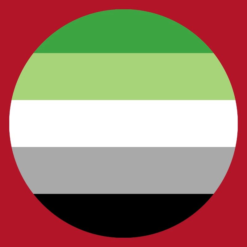 round sticker aromantic pride flag lgbt gift idea