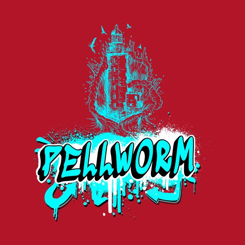 Conception de graffitis du phare de Pellworm