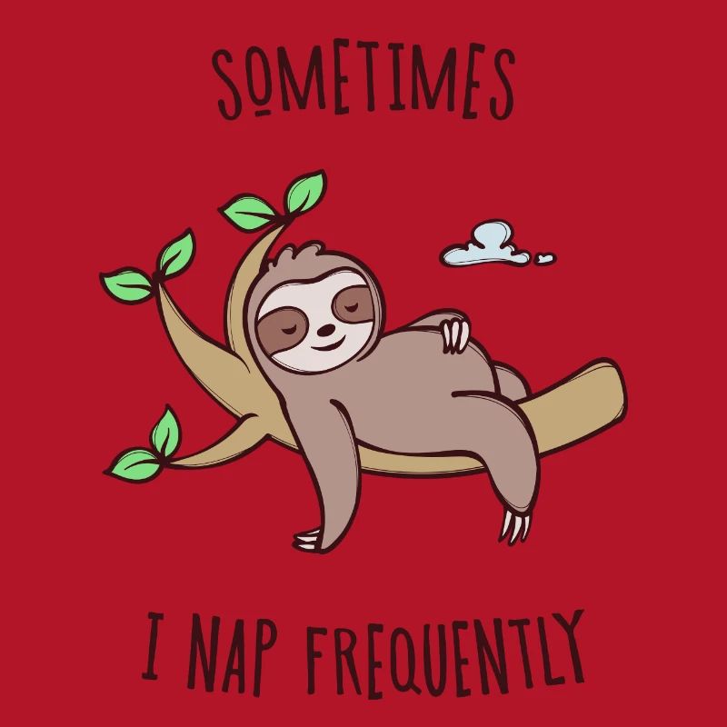 Sleeping Sloth Déclaration Jungle animale fatiguée