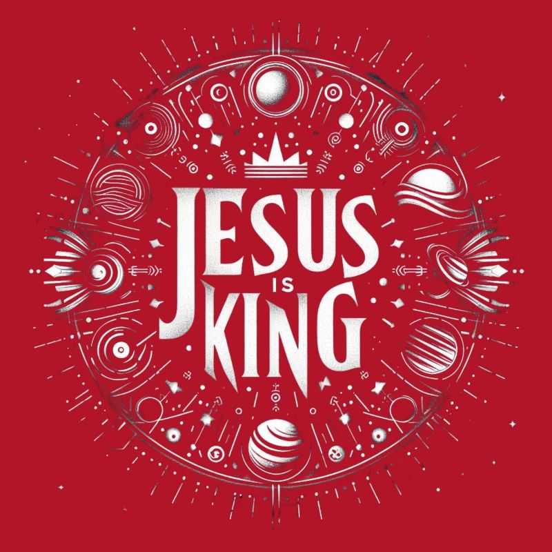 Jesus is King Circle Design