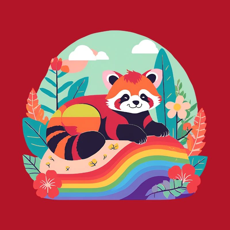 Regenbogenpanda in Ruhe