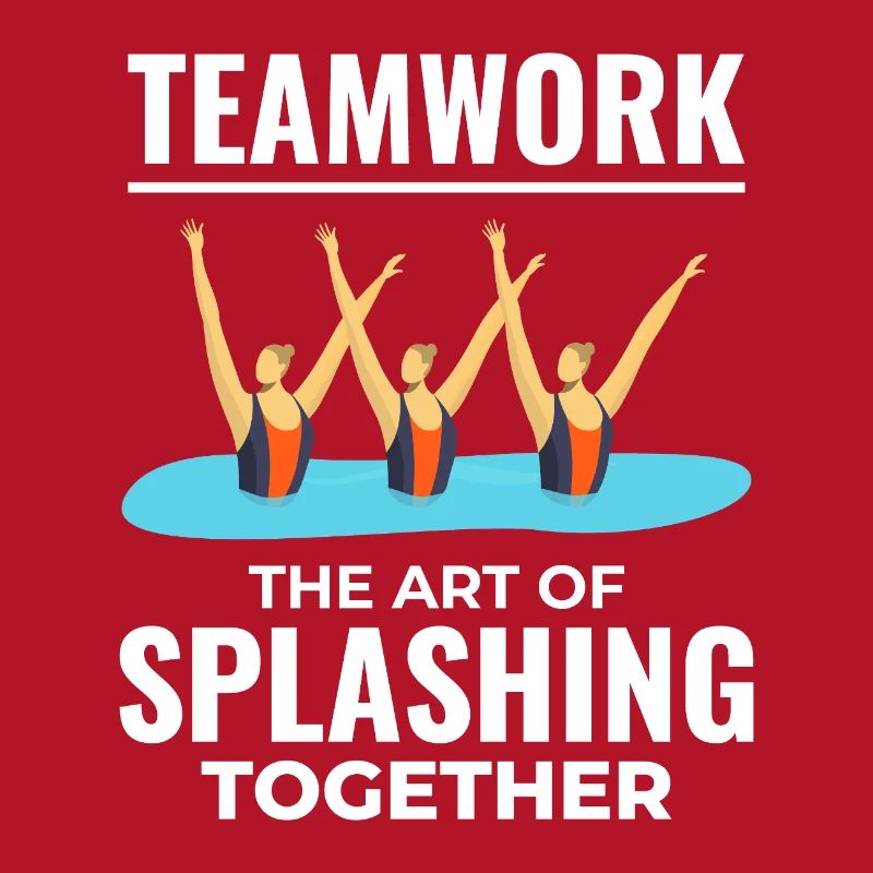 Teamwork Splashing Water Design Synchronized Swim