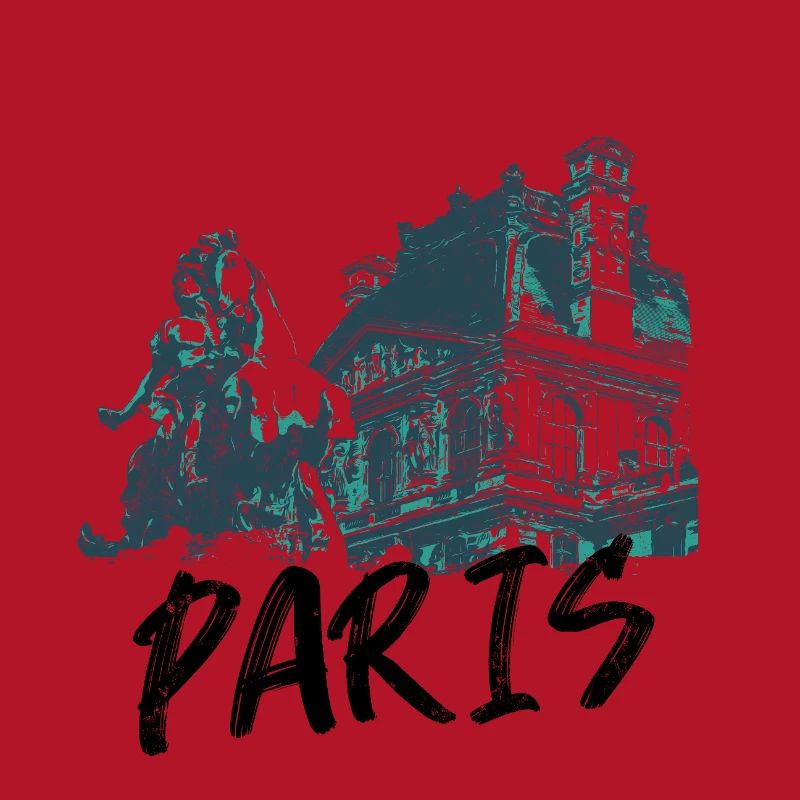 Paris, Equestrian Statue and Architecture