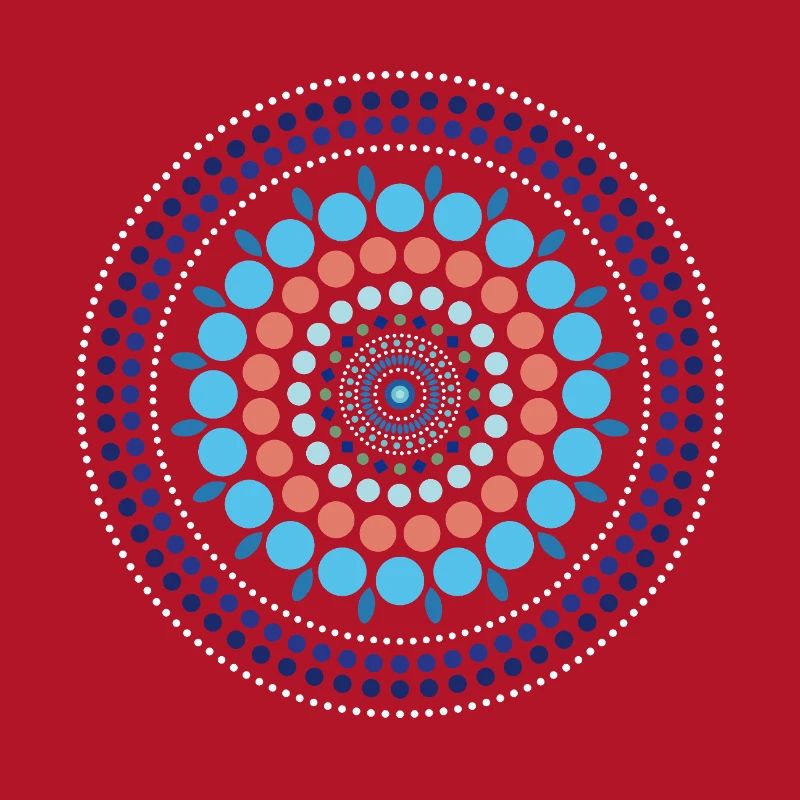 Blue Gradient Dot Mandala