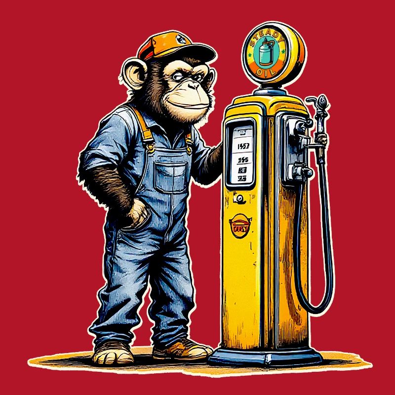 Monkey Vintage Pump-Kunst
