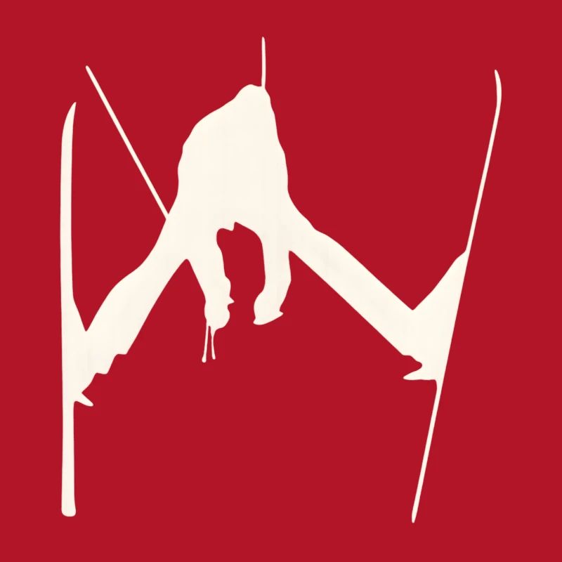 Silhouette de saut à ski freestyle