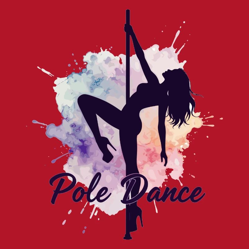 Pole Dance Poledancerinnen Aquarell stark Geschenk