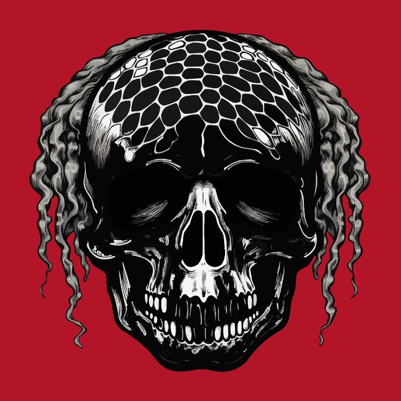 Skull with Mesh Pattern Dreadlocks