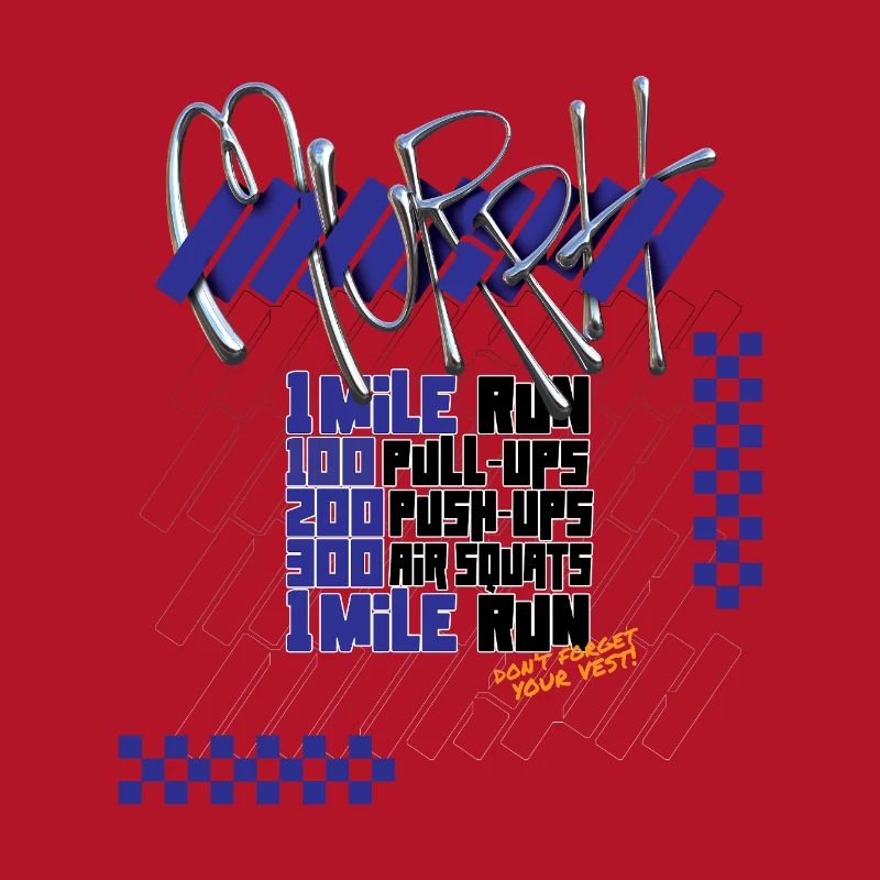 Graphisme de la version sombre de Murph Hero WOD Cross Training