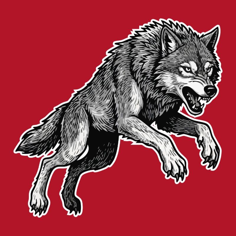 Wild Wolf Race Maskottchen Alpha Wolf