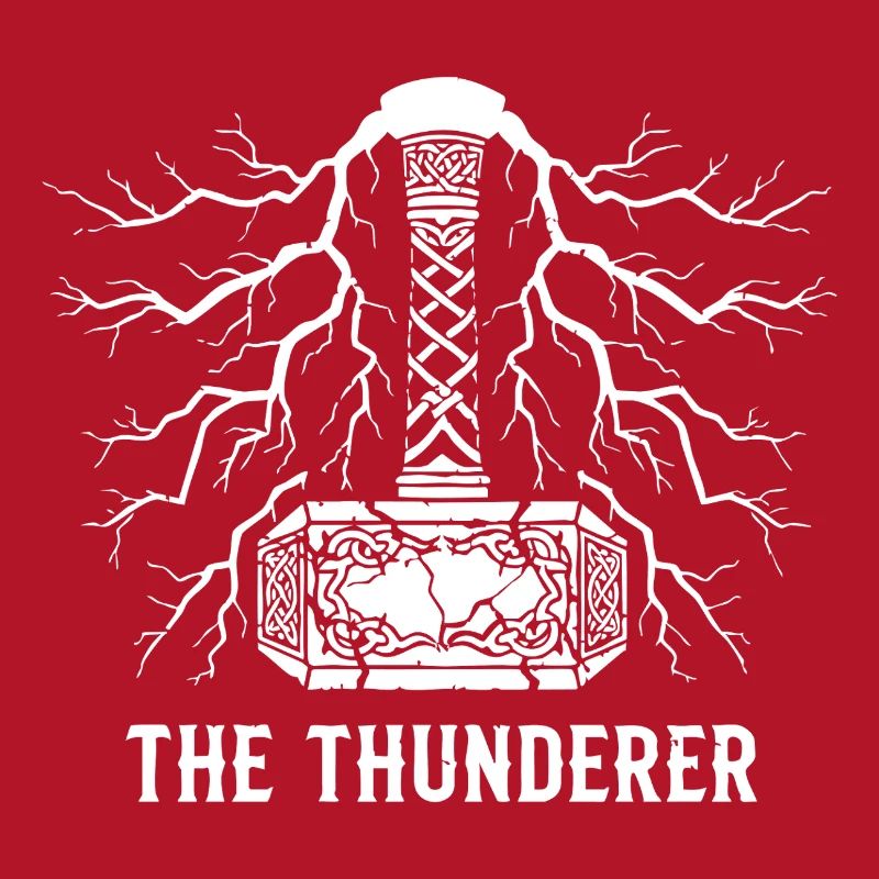Der Donnerer Thors Hammer Mjölnir Blitz