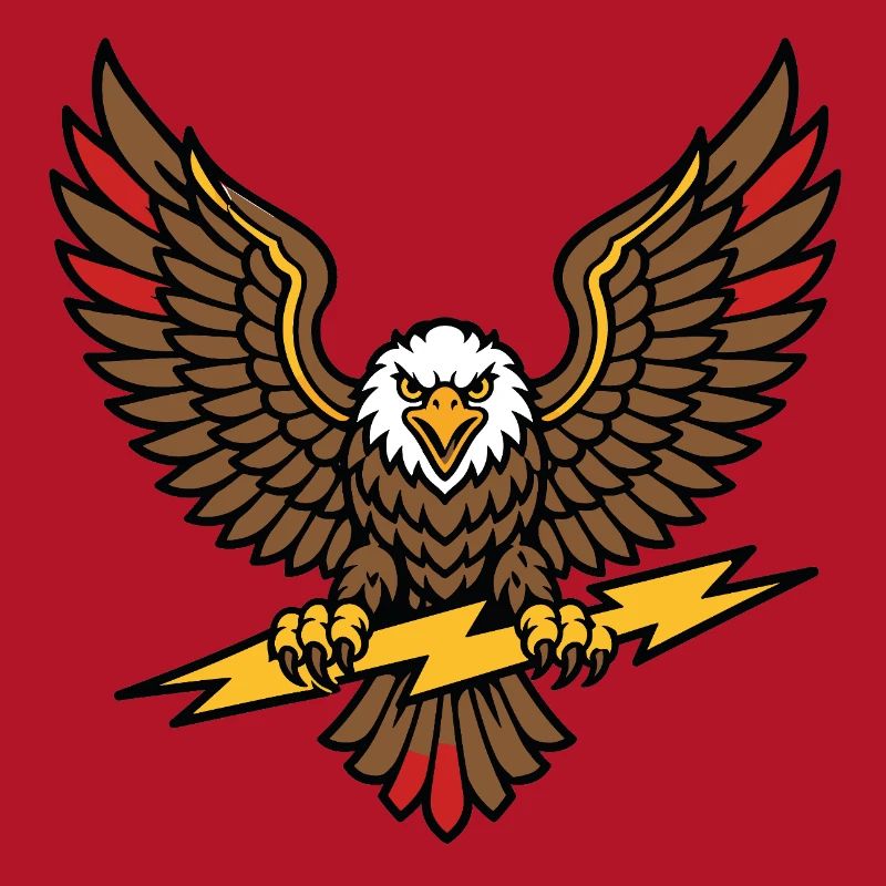 Alter-Schule-Tattoo-Stil Lightning Eagle
