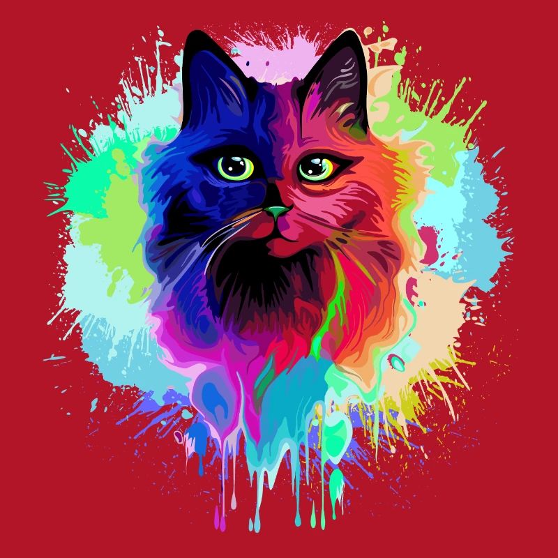 Éclaboussures psychédéliques psychédéliques de chat