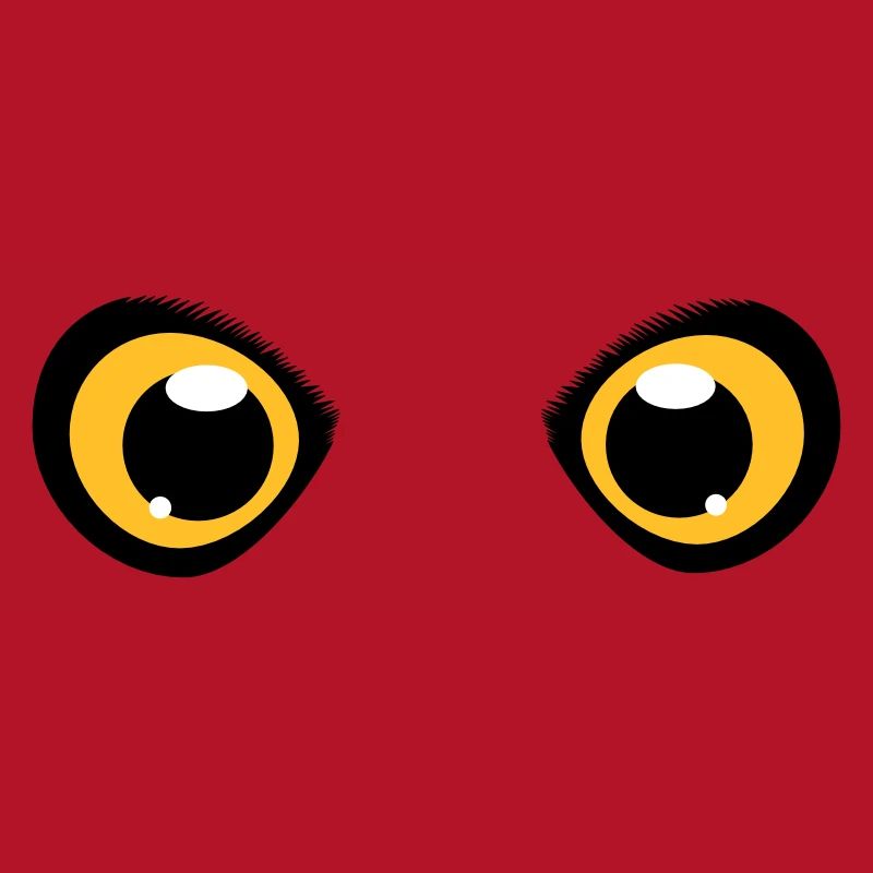 zwei leuchtende Augen einer Eule