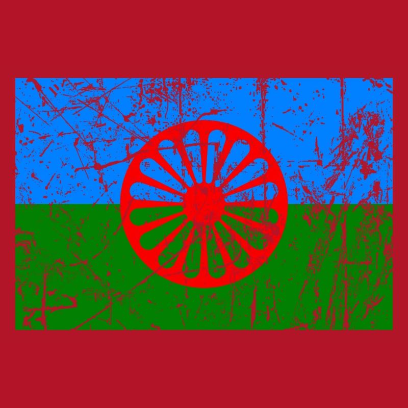 Flagge der Roma oder Styago le Romengo