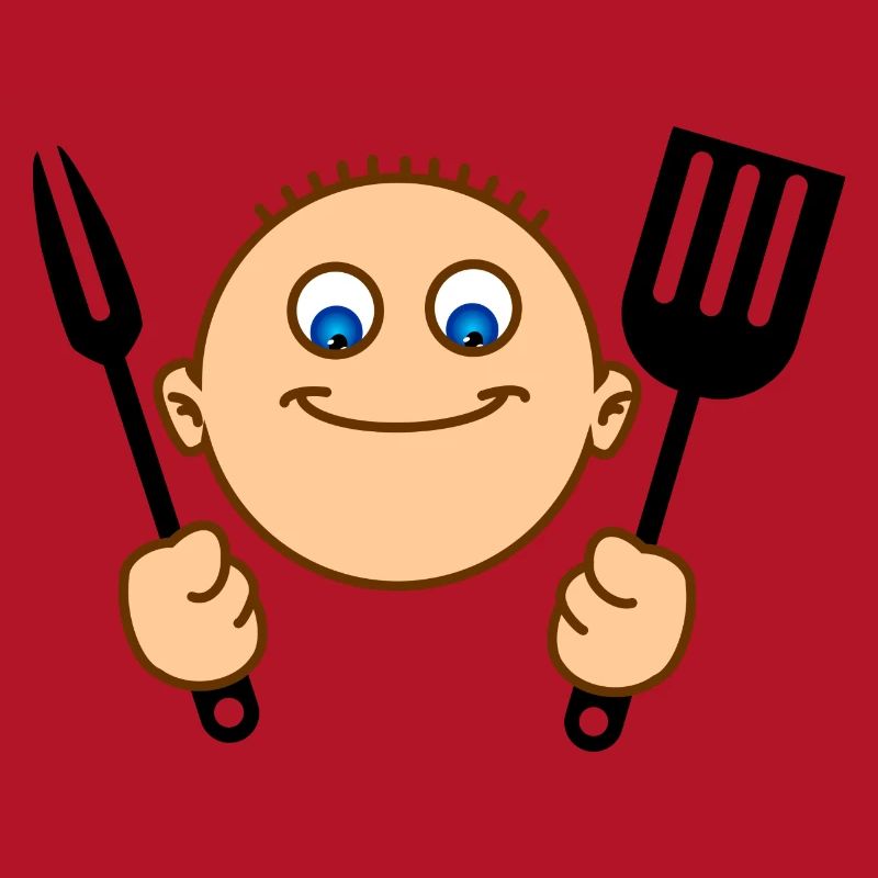 Cheerful help in the kitchen or BBQ