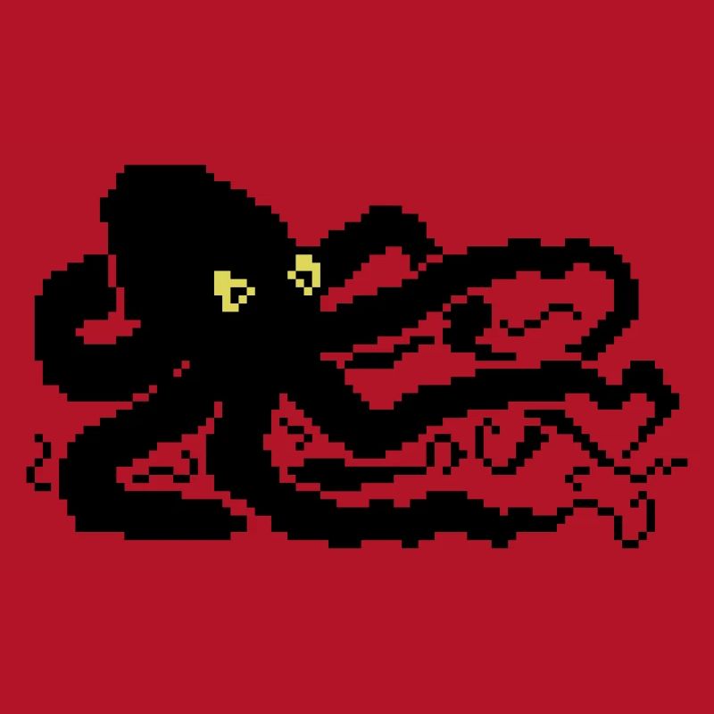 8bit pixel octopus