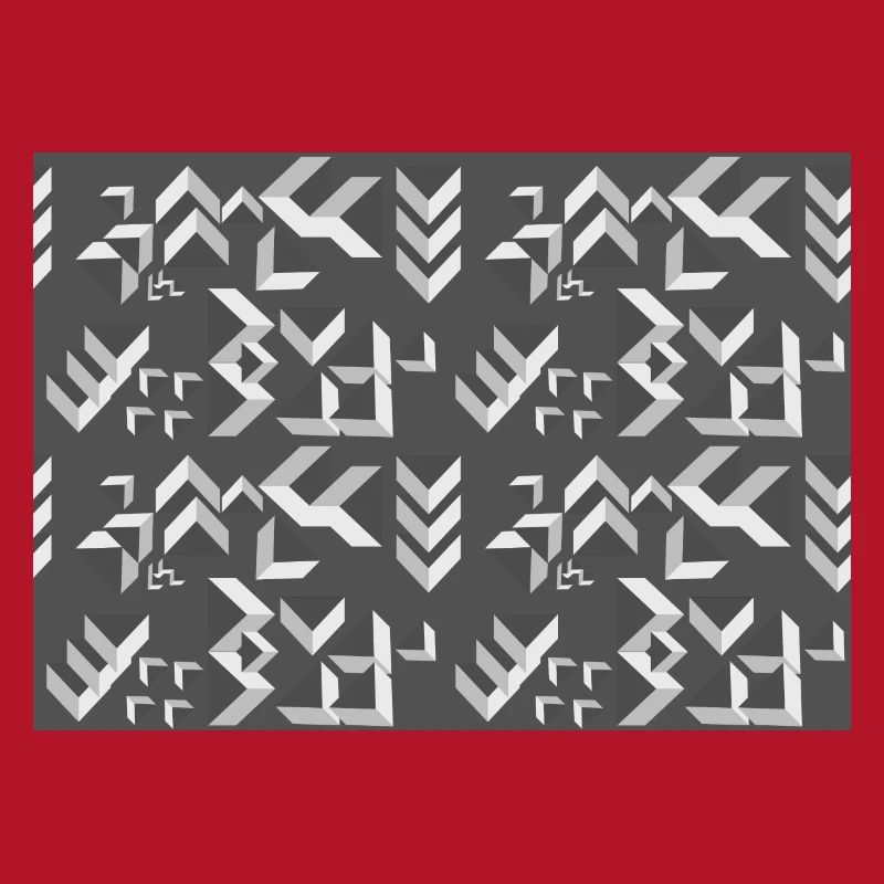 Deco pattern triangles grey-white