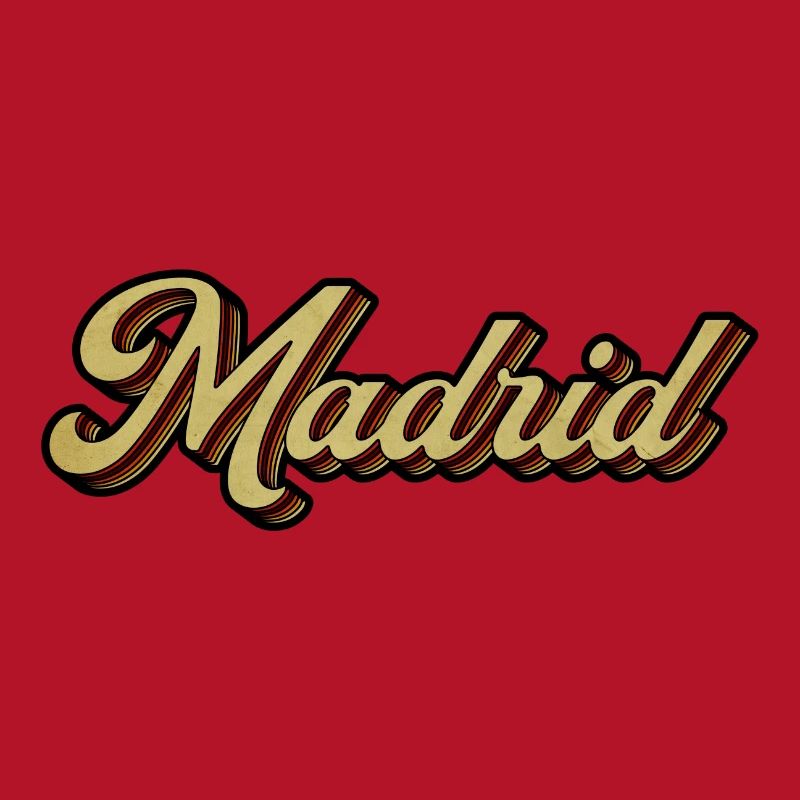 Écriture rayée rétro de Madrid