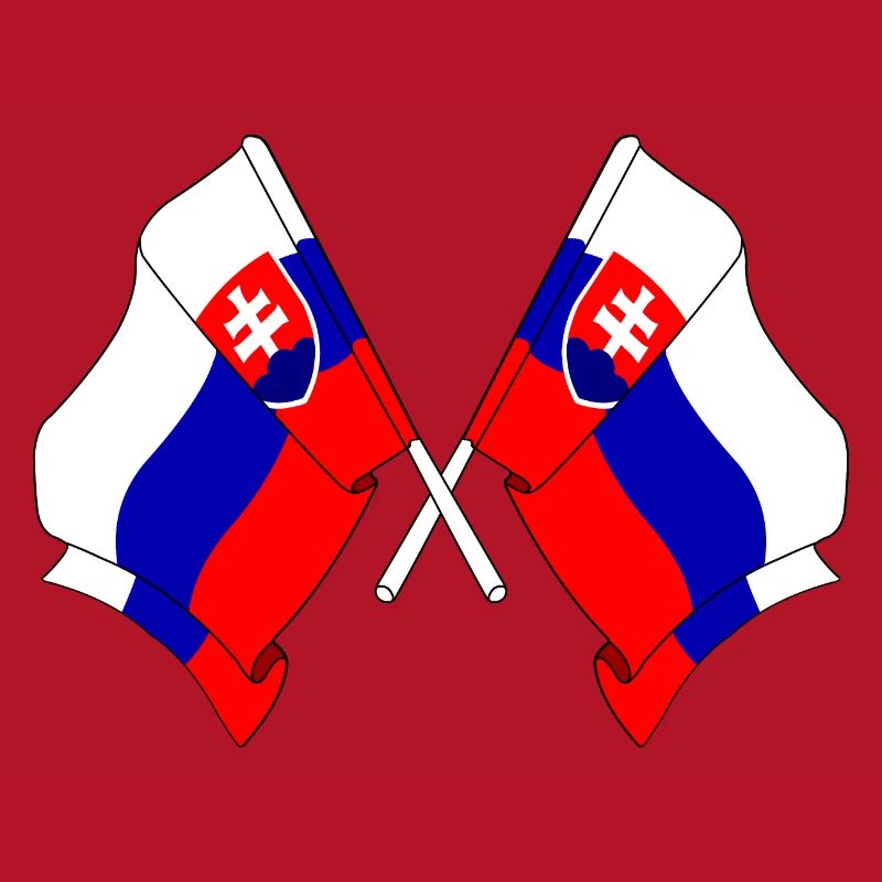 Two flags Slovakia