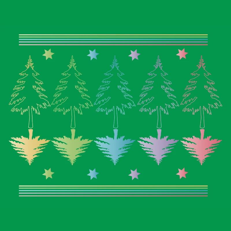 Christbaum, Tannenbaum oder Weihnachtsbaum Umrisse