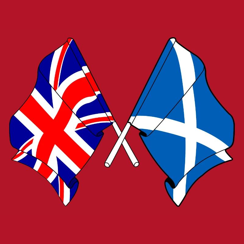 Drapeau de l’Angleterre et drapeau de l’Écosse