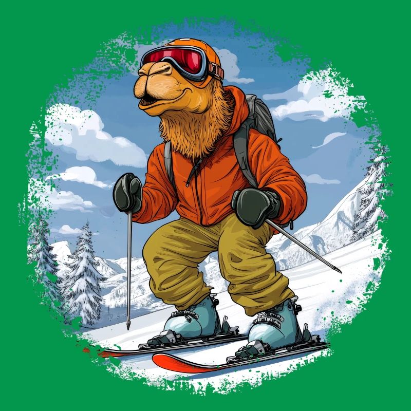 Kamel Skifahrer