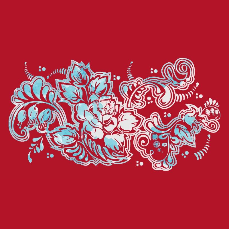 Blauer Blumen-Muster