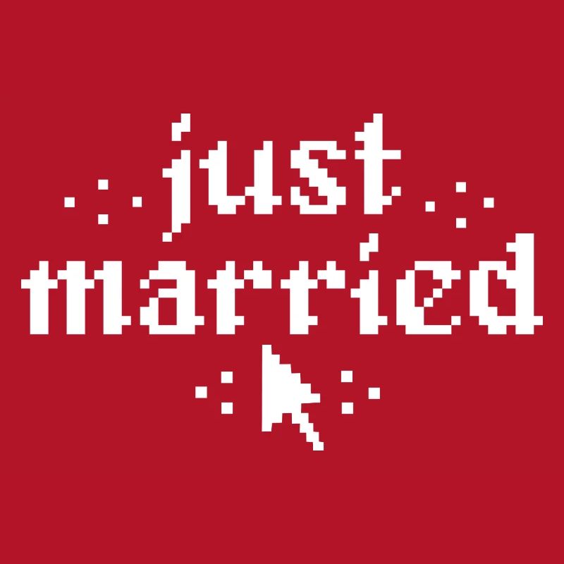 Just Married Pixel Mouse Pointer Wedding Gift