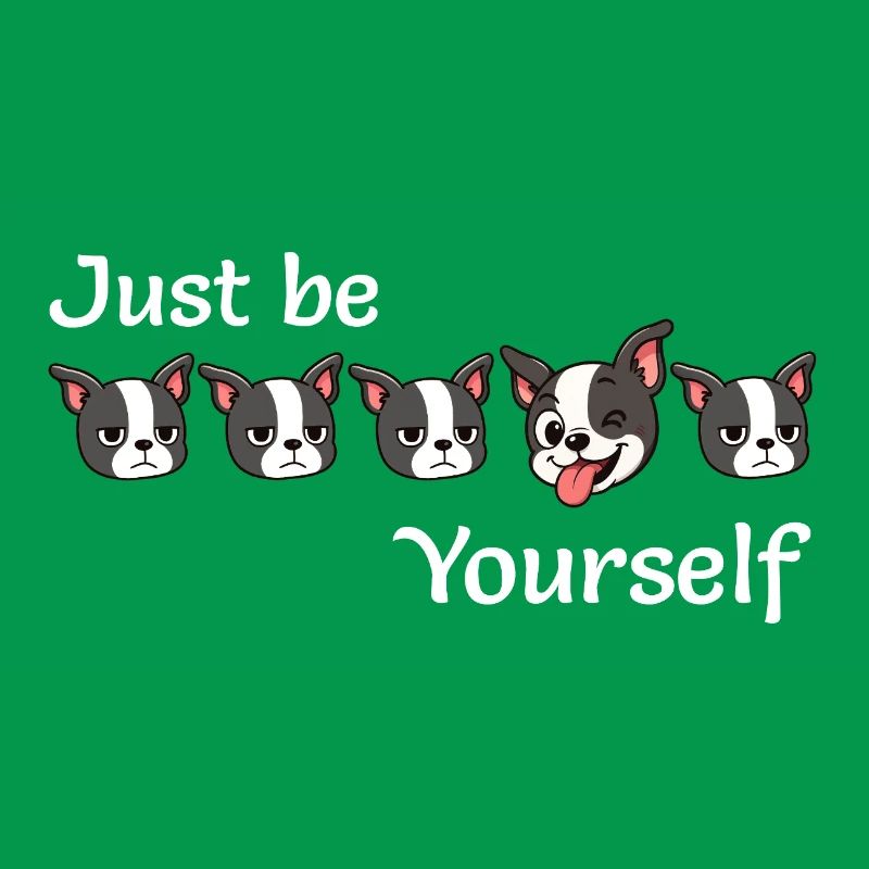 Boston - Soyez simplement - Vous-même - Texte blanc