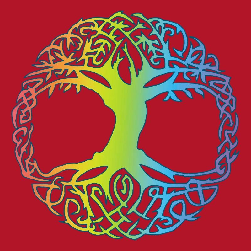 Multicolored Celtic Tree