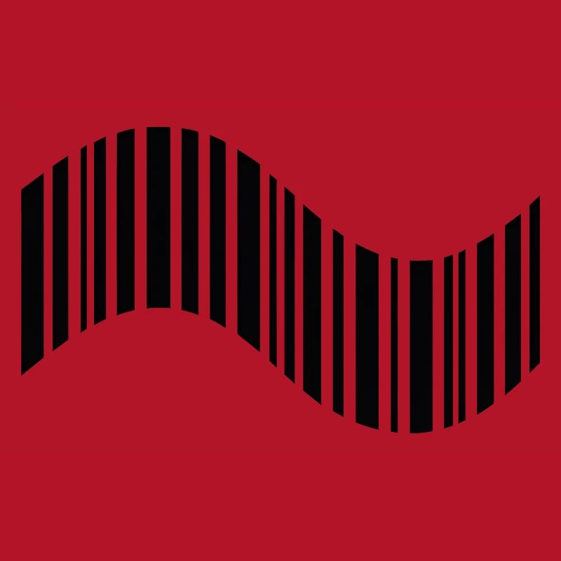 Barcode in wavy shape