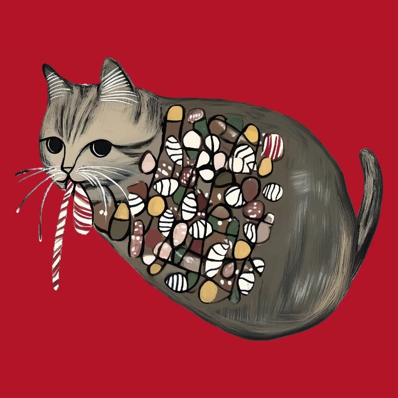 Candy Pattern Candy Cat