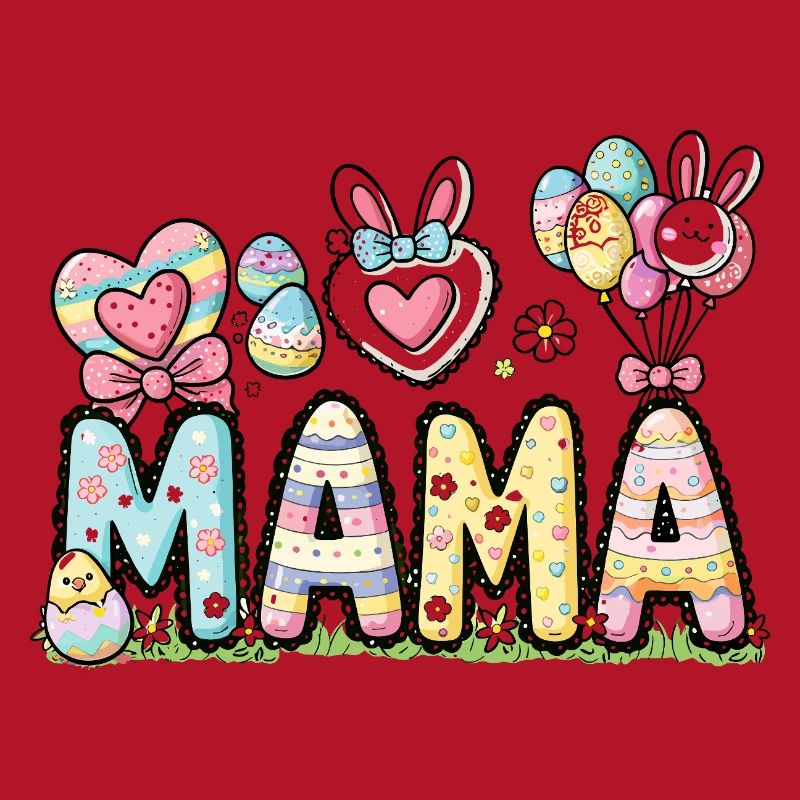 Pastel Easter Mom Design