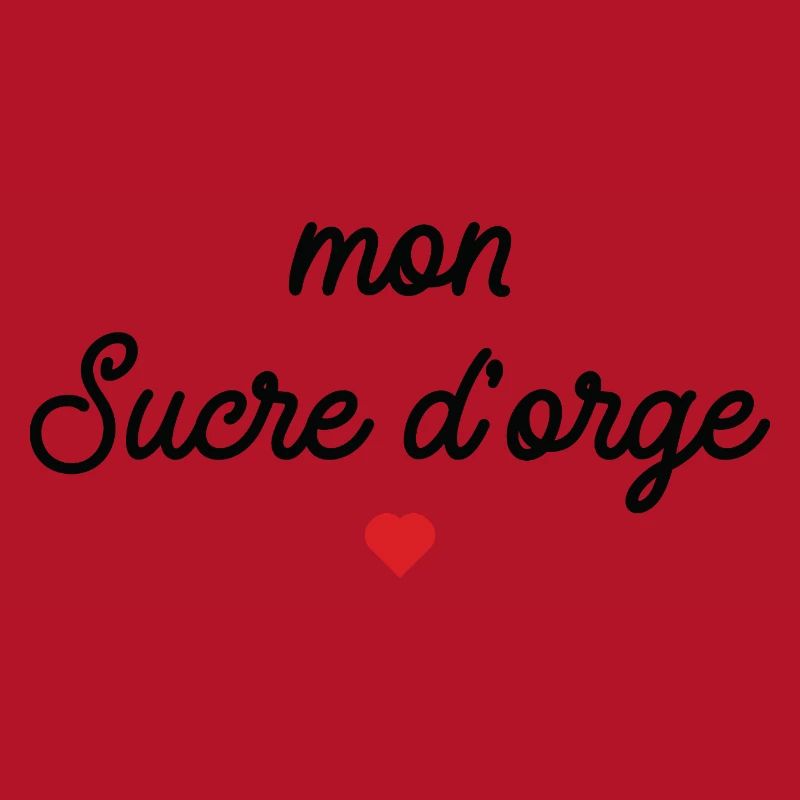 Mon Sucre d'Orge Script Cœur Rouge