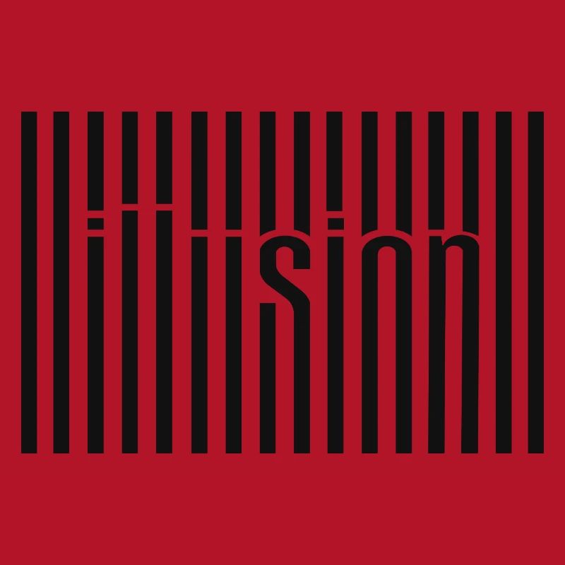 Illusion Barcode Textkunst