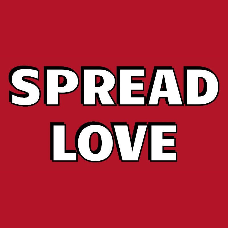 Spread Love Fett Schwarz Weiß Typografie