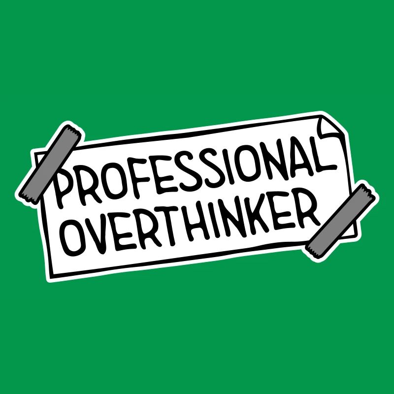 Professional Overthinker Funny Brooding Anxiety Logo