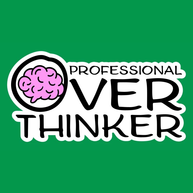 Professional Overthinker Funny Brooding Anxiety Logo