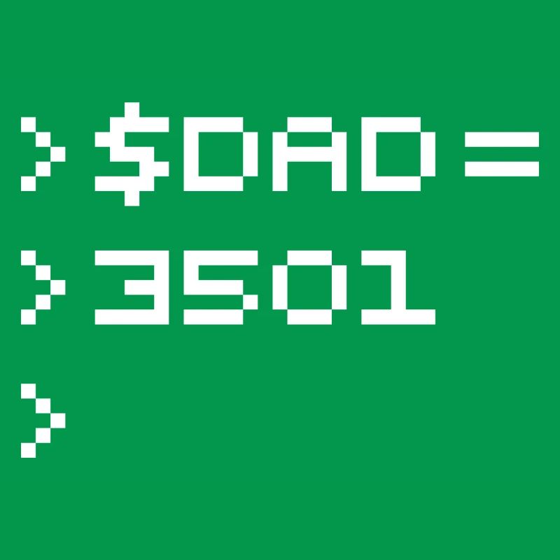 DAD 8-Bit Code Nerd Pixel Terminal Retro