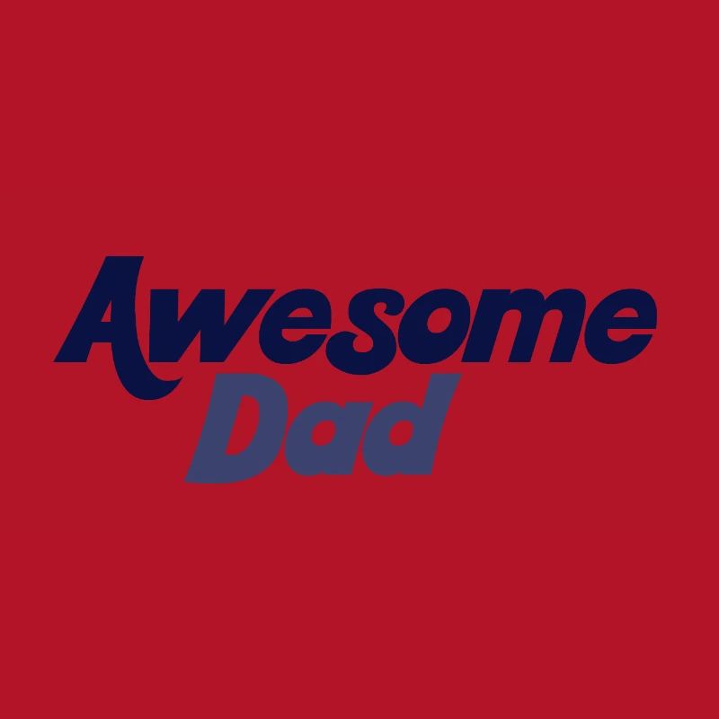 Bold Blue Gradient Awesome Dad
