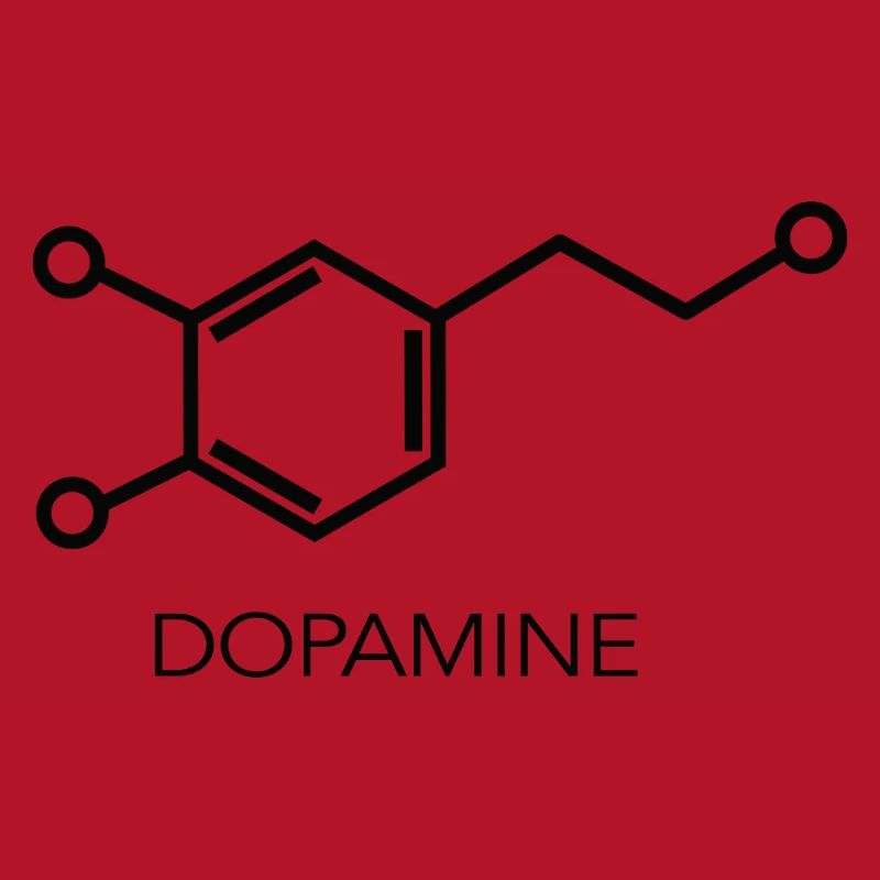Dopamine Molecule Minimalist Science Design