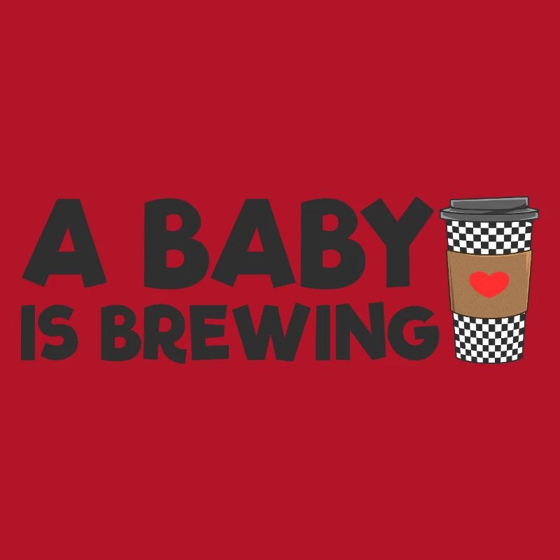 Eine werdende Mutter, deren Baby gerade Kaffee brü